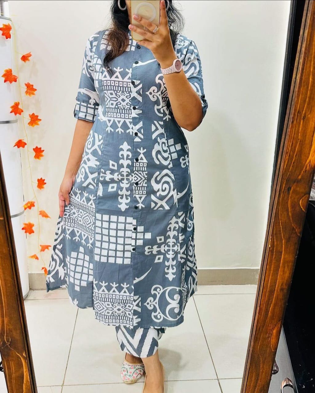 A-line Printed Cord Set (RA002B)